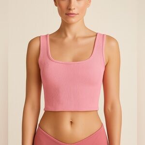 Knit Pink Crop Top NWT